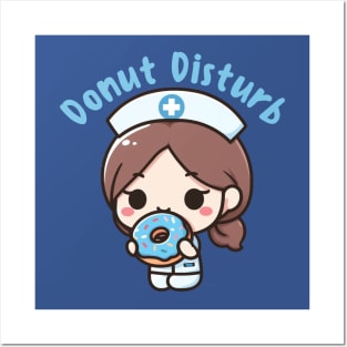 Donut Nurse Funny Posters and Art